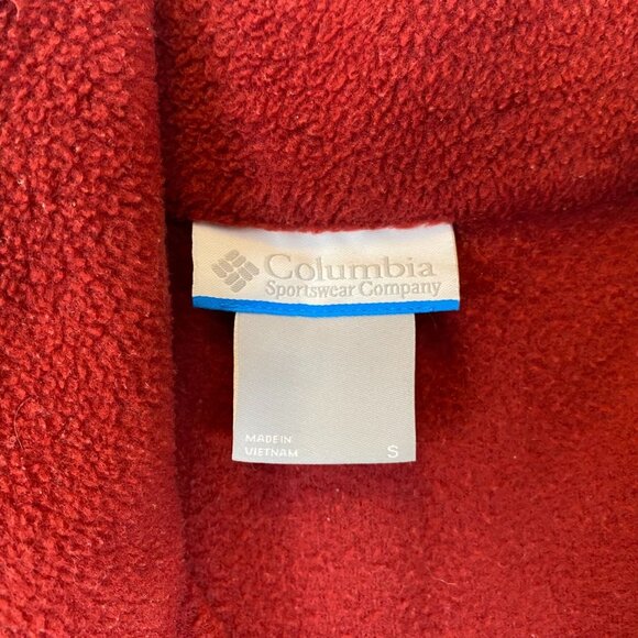 Columbia Women's Vest Small with Pockets Red Fleece Zip-Up - Picture 8 of 13